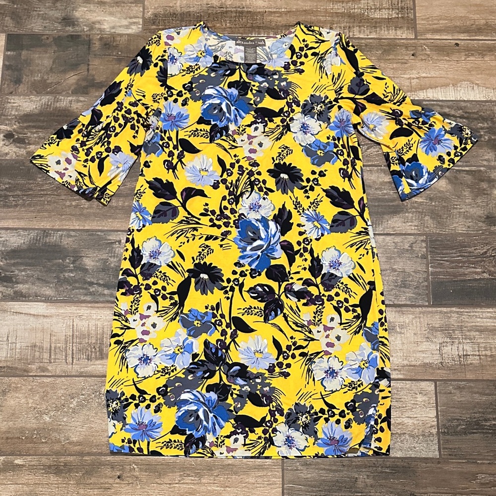 Floral Yellow Midi Dress